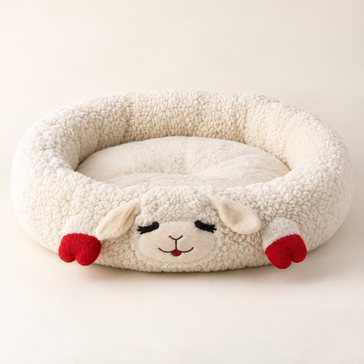 JA Little Lamb Bolster Pet Bed