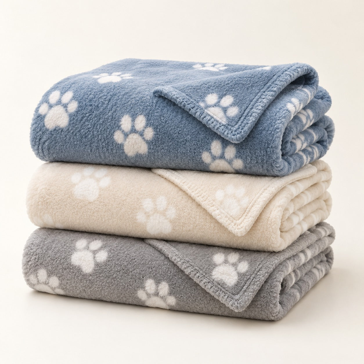 JA Washable Fleece Pet Blankets, 3-Pack